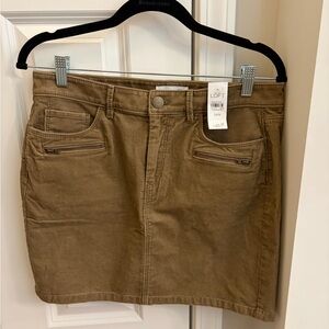 LOFT Women's Brown courderoy Mini Skirt